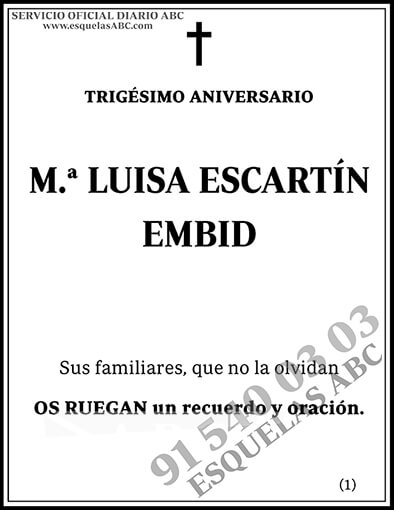 M.ª Luisa Escartín Embid