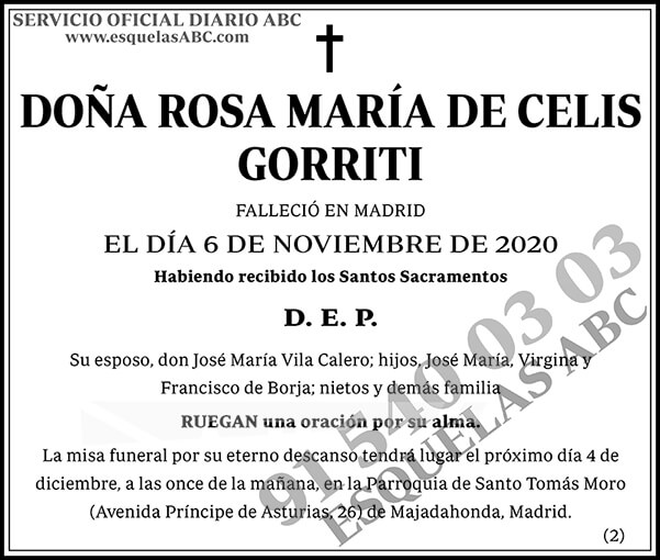 Rosa María de Celis Gorriti