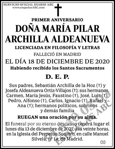 María Pilar Archilla Aldeanueva