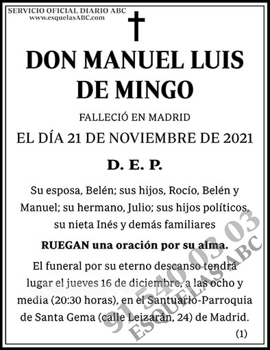 Manuel Luis de Mingo