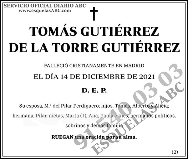 Tomás Gutiérrez de la Torre Gutiérrez