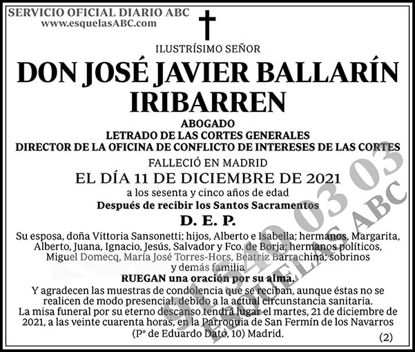 José Javier Ballarín Iribarren