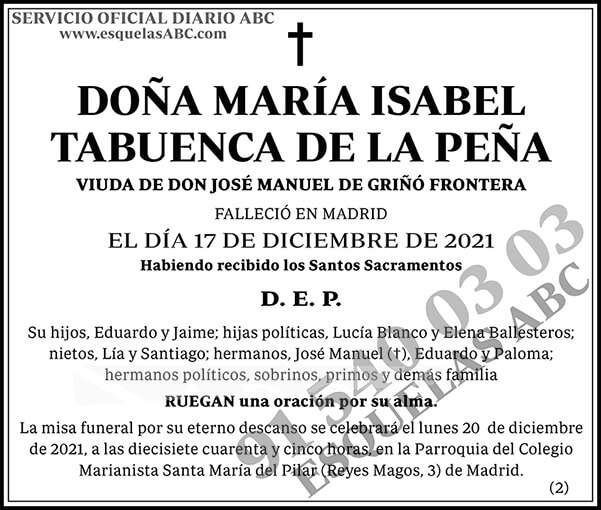 María Isabel Tabuenca de la Peña