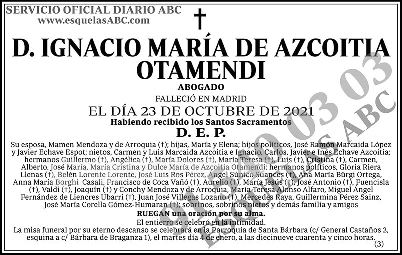 Ignacio María de Azcoitia Otamendi