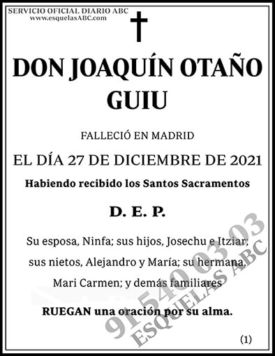 Joaquín Otaño Guiu