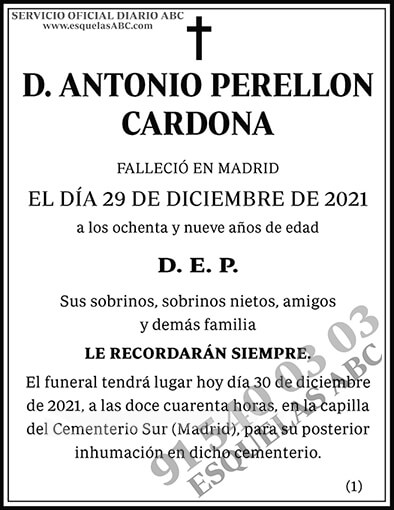 Antonio Perellon Cardona