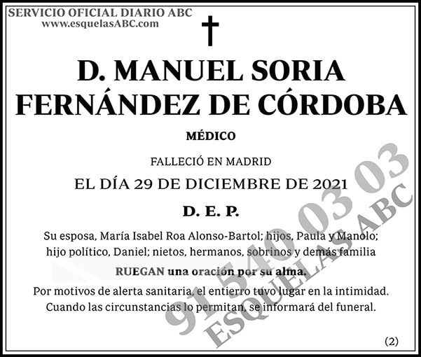 Manuel Soria Fernández de Córdoba