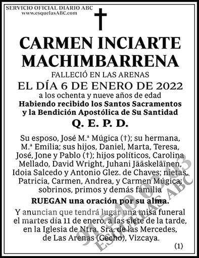 Carmen Inciarte Machimbarrena