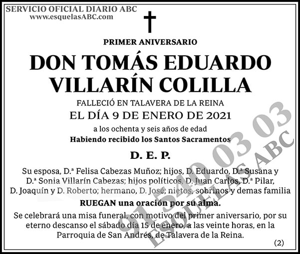 Tomás Eduardo Villarín Colilla