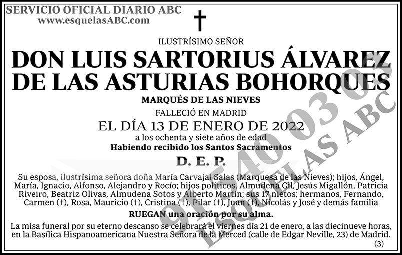 Luis Sartorius Álvarez de las Asturias Bohorques