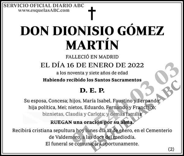 Dionisio Gómez Martín