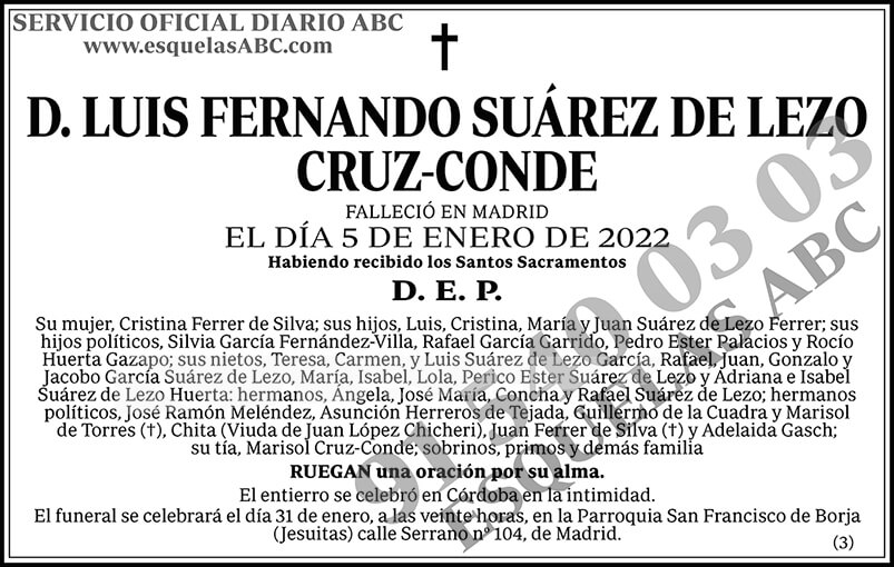 Luis Fernando Suárez de Lezo Cruz-Conde