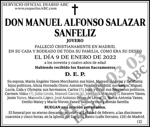 Manuel Alfonso Salazar Sanfeliz