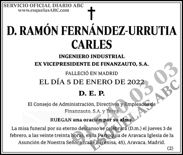 Ramón Fernández-Urrutia Carles