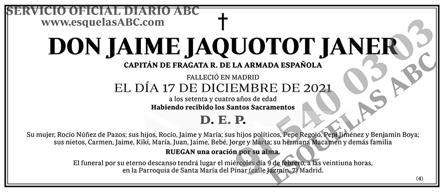 Jaime Jaquotot Janer