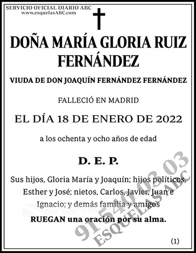 María Gloria Ruiz Fernández