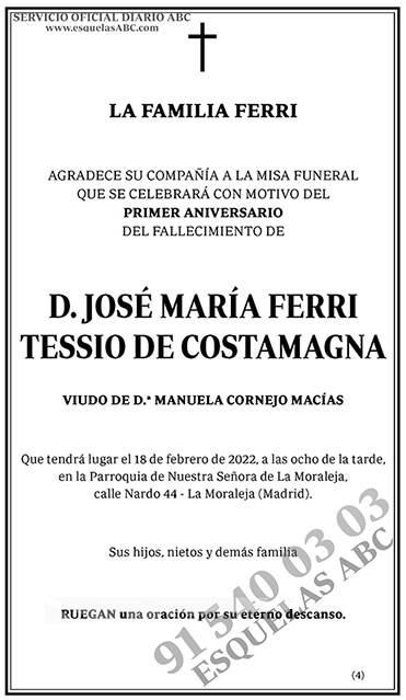 José María Ferri Tessio de Costamagna