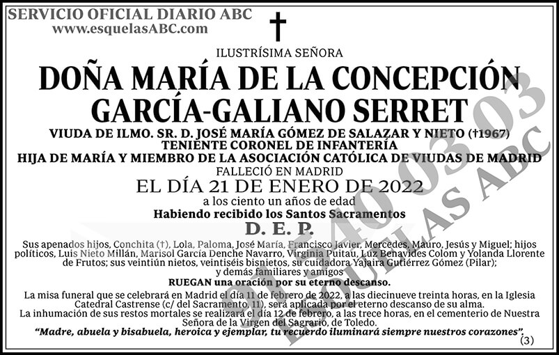 María de la Concepción García-Galiano Serret