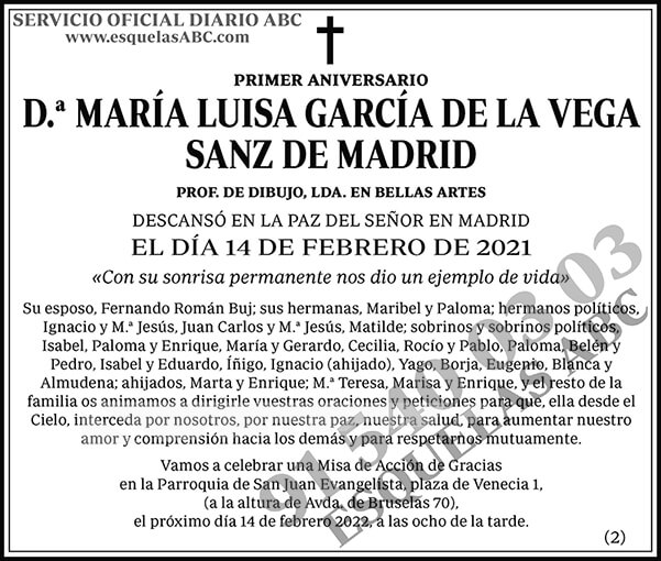 María Luisa García de la Vega Sanz de Madrid