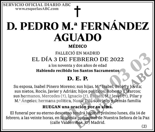 Pedro M.ª Fernández Aguado
