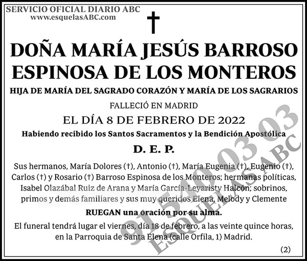 María Jesús Barroso Espinosa de los Monteros