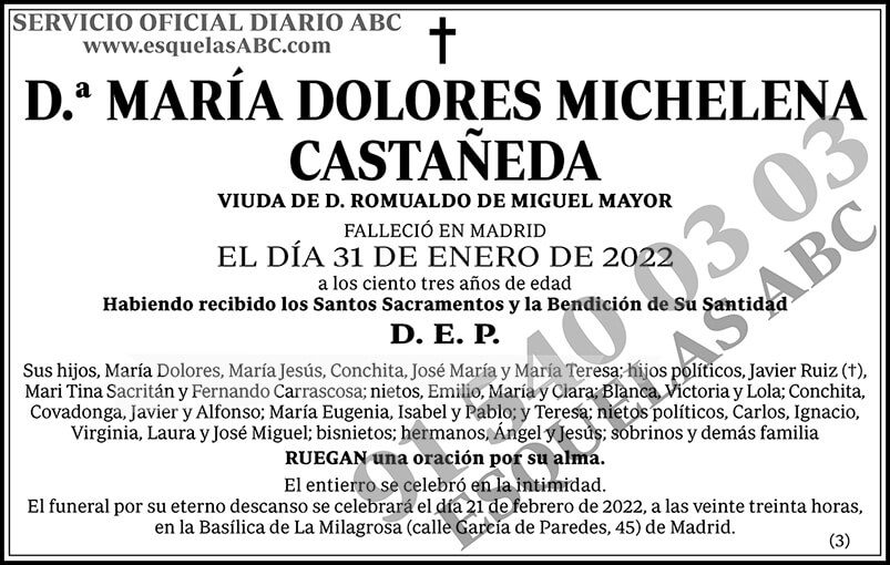 María Dolores Michelena Castañeda