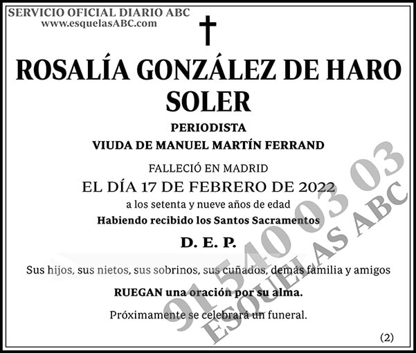 Rosalía González de Haro Soler