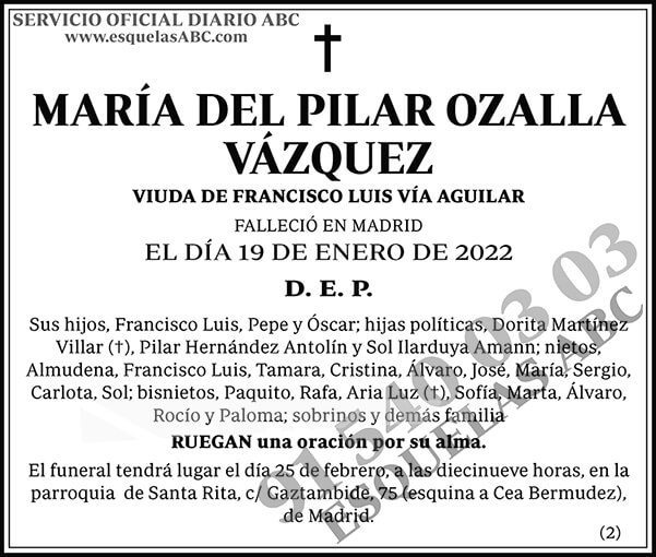 María del Pilar Ozalla Vázquez