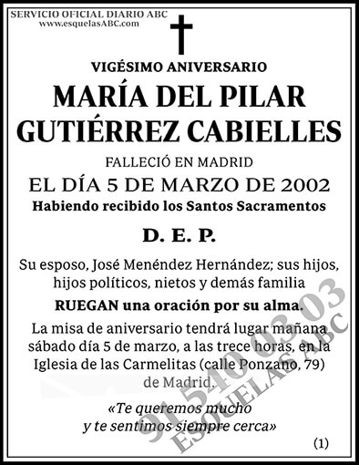 María del Pilar Gutiérrez Cabielles