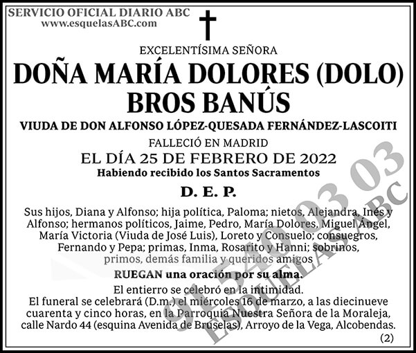 María Dolores (Dolo) Bros Banús