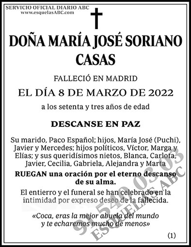 María José Soriano Casas