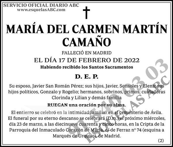 María del Carmen Martín Camaño