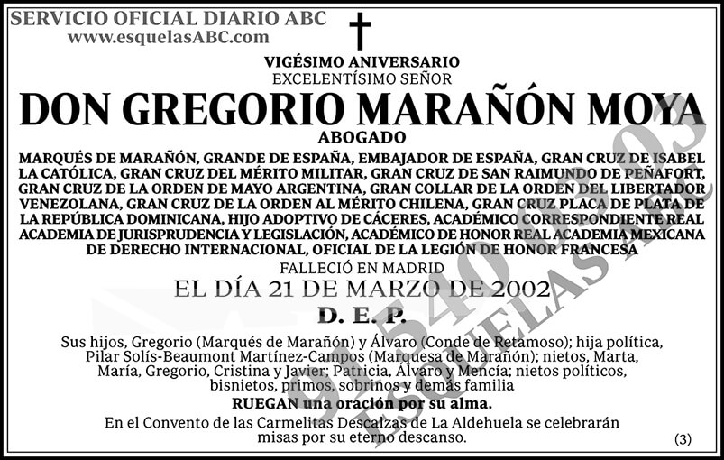 Gregorio Marañón Moya