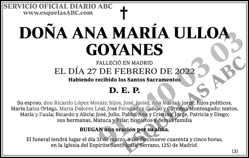 Ana María Ulloa Goyanes