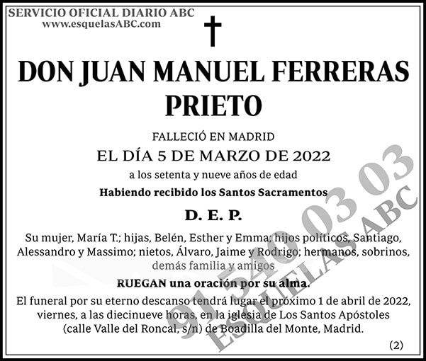 Juan Manuel Ferreras Prieto
