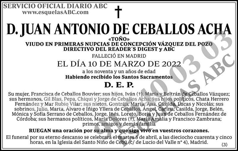 Juan Antonio de Ceballos Acha