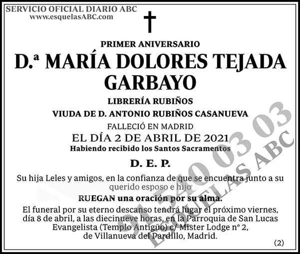 María Dolores Tejada Garbayo