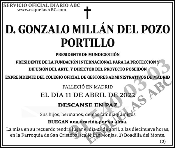 Gonzalo Millán del Pozo Portillo