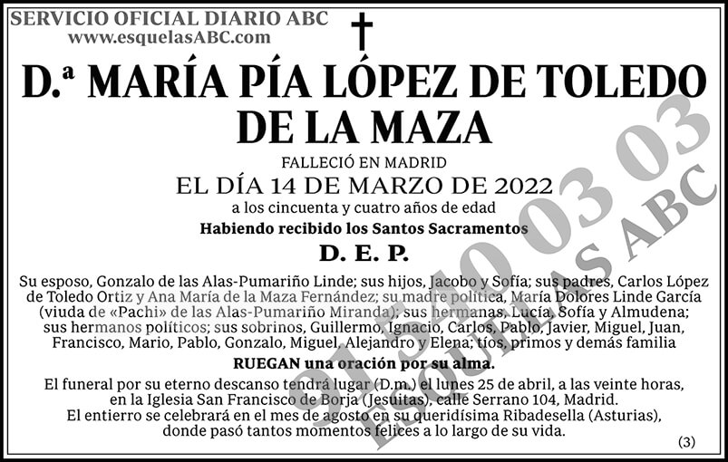María Pía López de Toledo de la Maza