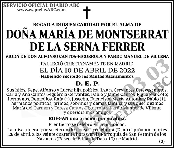 María de Montserrat de la Serna Ferrer