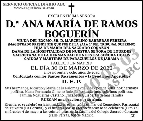 Ana María de Ramos Boguerín