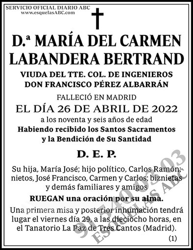 María del Carmen Labandera Bertrand