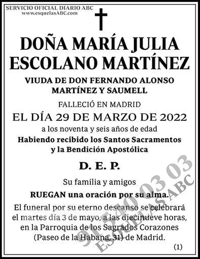 María Julia Escolano Martínez
