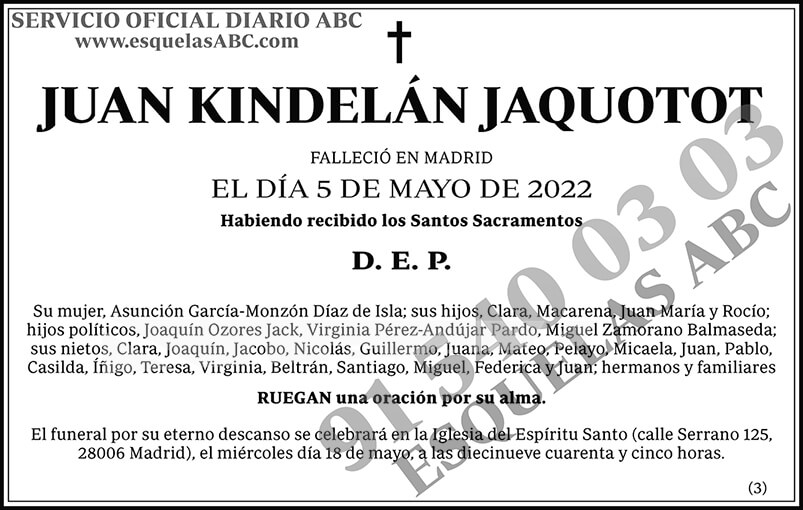 Juan Kindelán Jaquotot