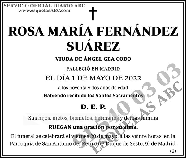 Rosa María Fernández Suárez