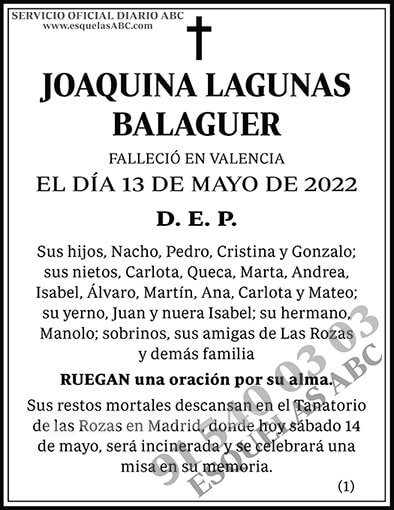 Joaquina Lagunas Balaguer