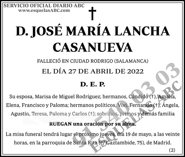 José María Lancha Casanueva