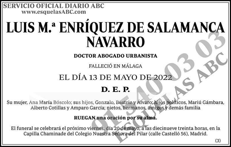 Luis M.ª Enríquez de Salamanca Navarro