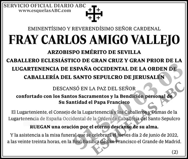 Fray Carlos Amigo Vallejo