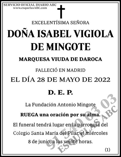 Isabel Vigiola de Mingote